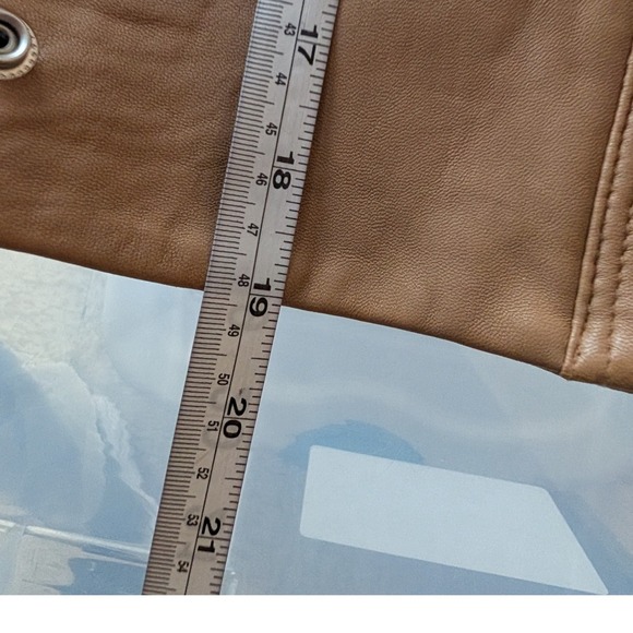 IRO Luigaspe Moto Jacket Women 36 Tan Lamb Leather Asymmetrical Zip Biker Chic - Picture 15 of 16